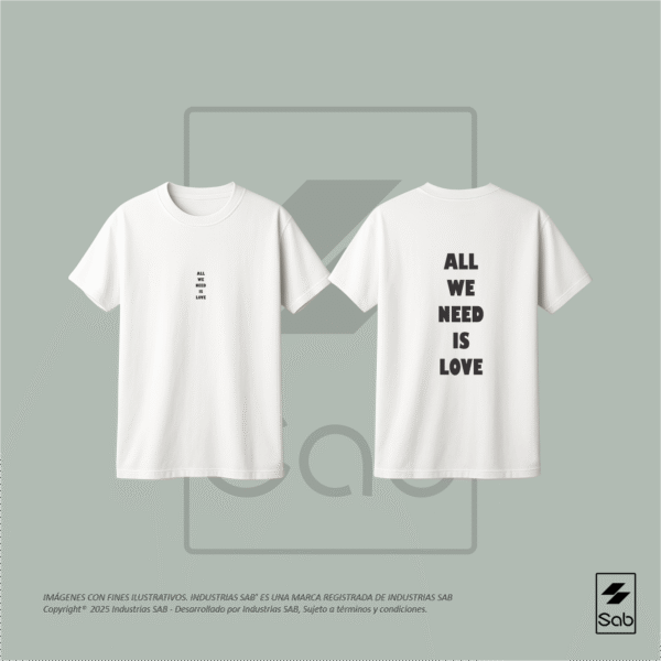 Camisetas All We Need Is Love